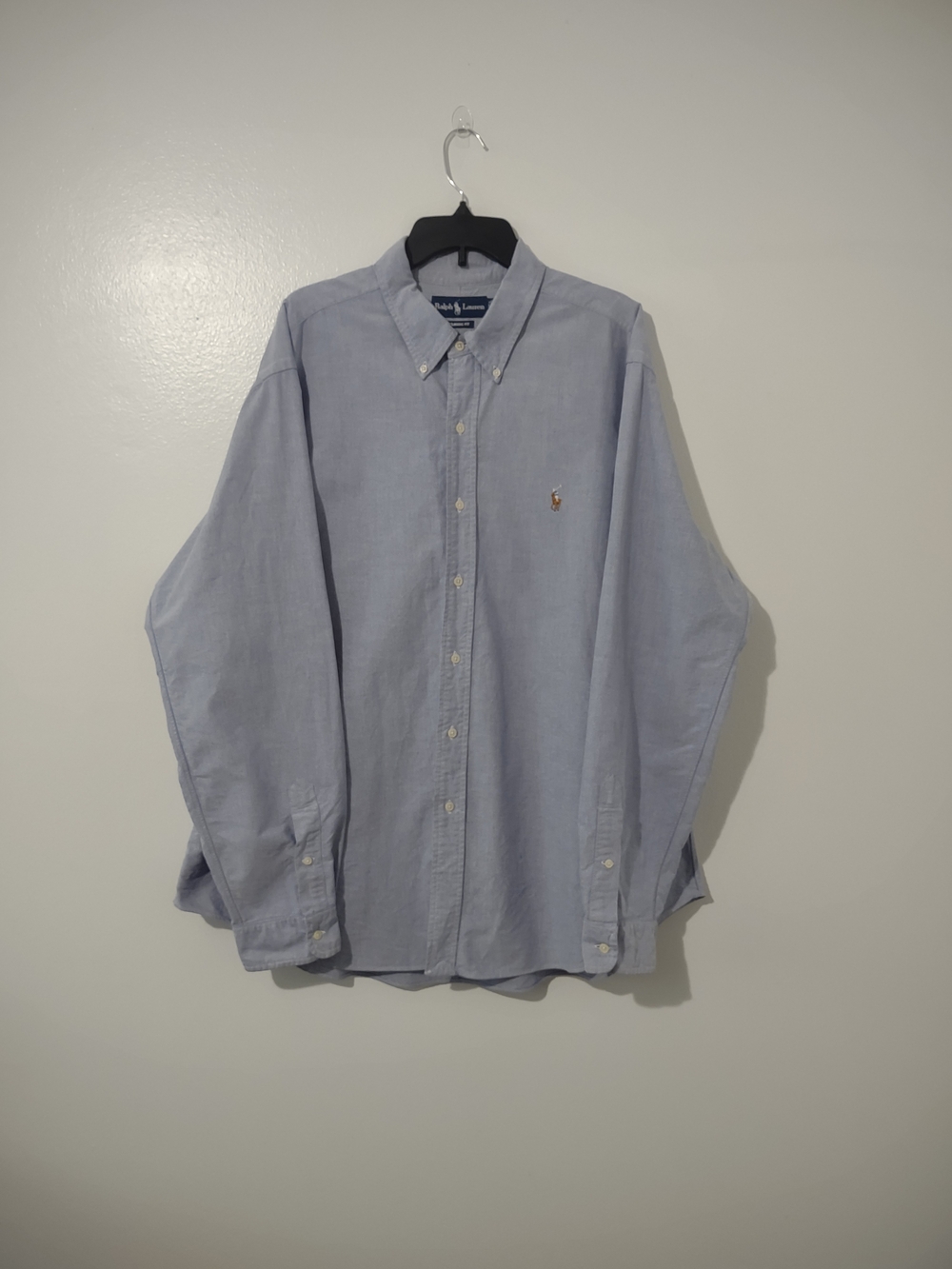 Ralph Lauren Classic Fit Oxford Button Down Shirt Men's XXL Light Blue